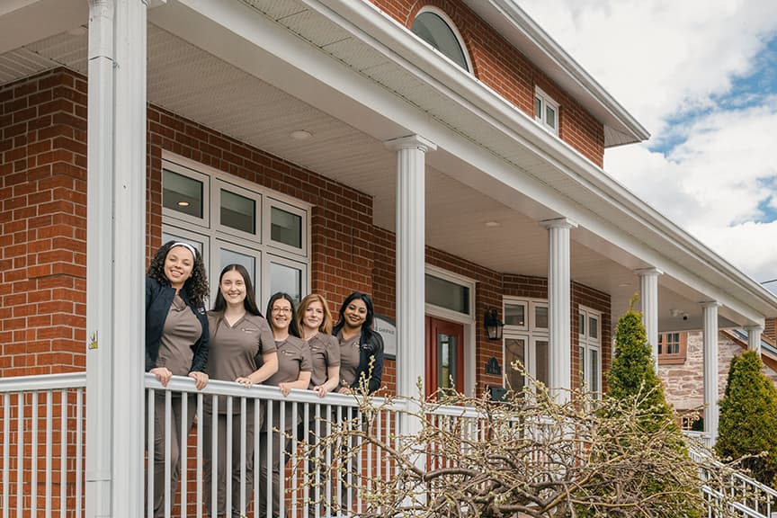 Clinical team on the clinic porch